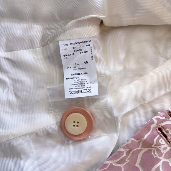 Armani Collezioni Floral Print Brocade Cropped Blazer Size 4 Vintage 90s - Picture 5 of 13